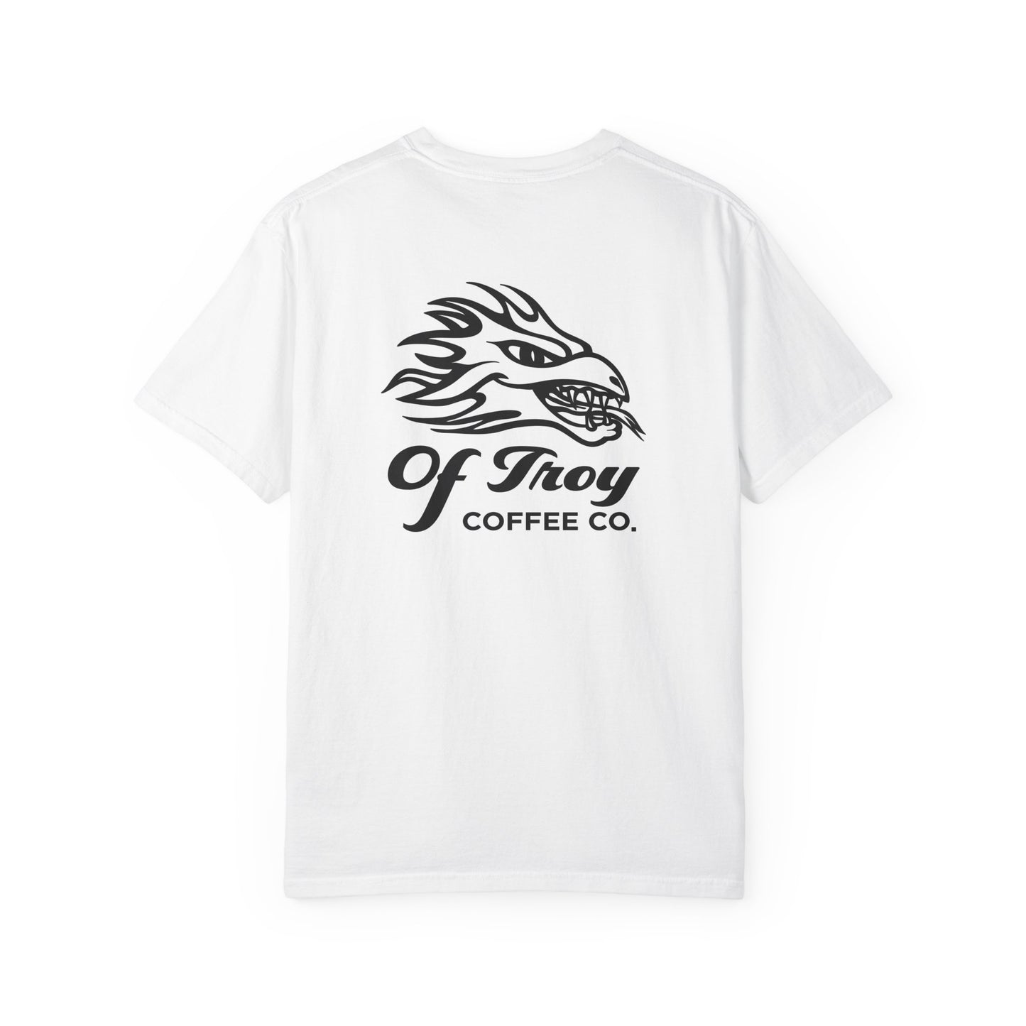 Of Troy Coffee Co White T-Shirt — Logo Tee