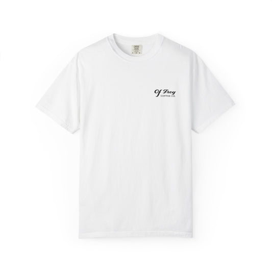 Of Troy Coffee Co White T-Shirt — Logo Tee